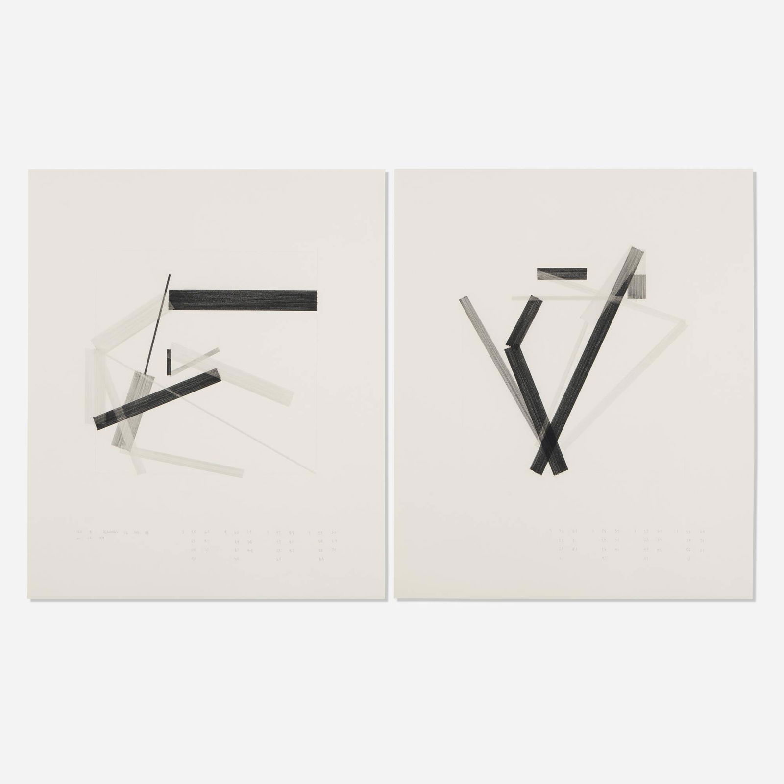 Chris Kirk, Pair 8 Drawings 62 and 88 (two works) (1 of 2)