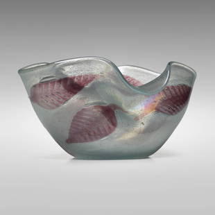 Angelo Barovier, Glauco vase: Angelo Barovier Glauco vase Barovier & TosoItaly, c. 1953internally decorated glass 5.25 h x 11 w x 7 d in (13 x 28 x 18 cm) Provenance: Fifty/50 Gallery, New York | Pri