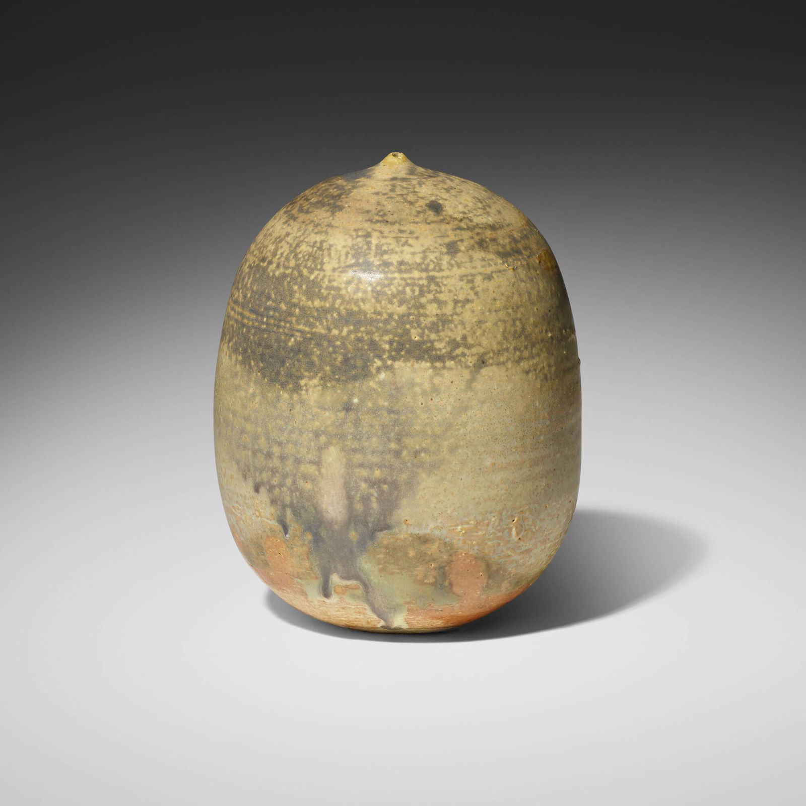 Toshiko Takaezu, Untitled (with rattle): Toshiko Takaezu Untitled (with rattle) USA, c. 1985glazed stoneware 6.5 h x 5.125 dia in (17 x 13 cm) Incised signature to underside 'TT'. Provenance: Acquired directly