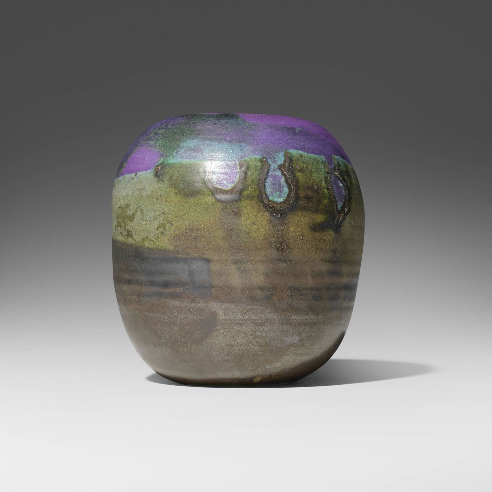 Toshiko Takaezu, Untitled: Toshiko Takaezu Untitled USA, c. 1990glazed porcelain 5.5 h x 4.75 dia in (14 x 12 cm) Incised signature to underside 'TT'. Provenance: Acquired from the Japanese Cultu