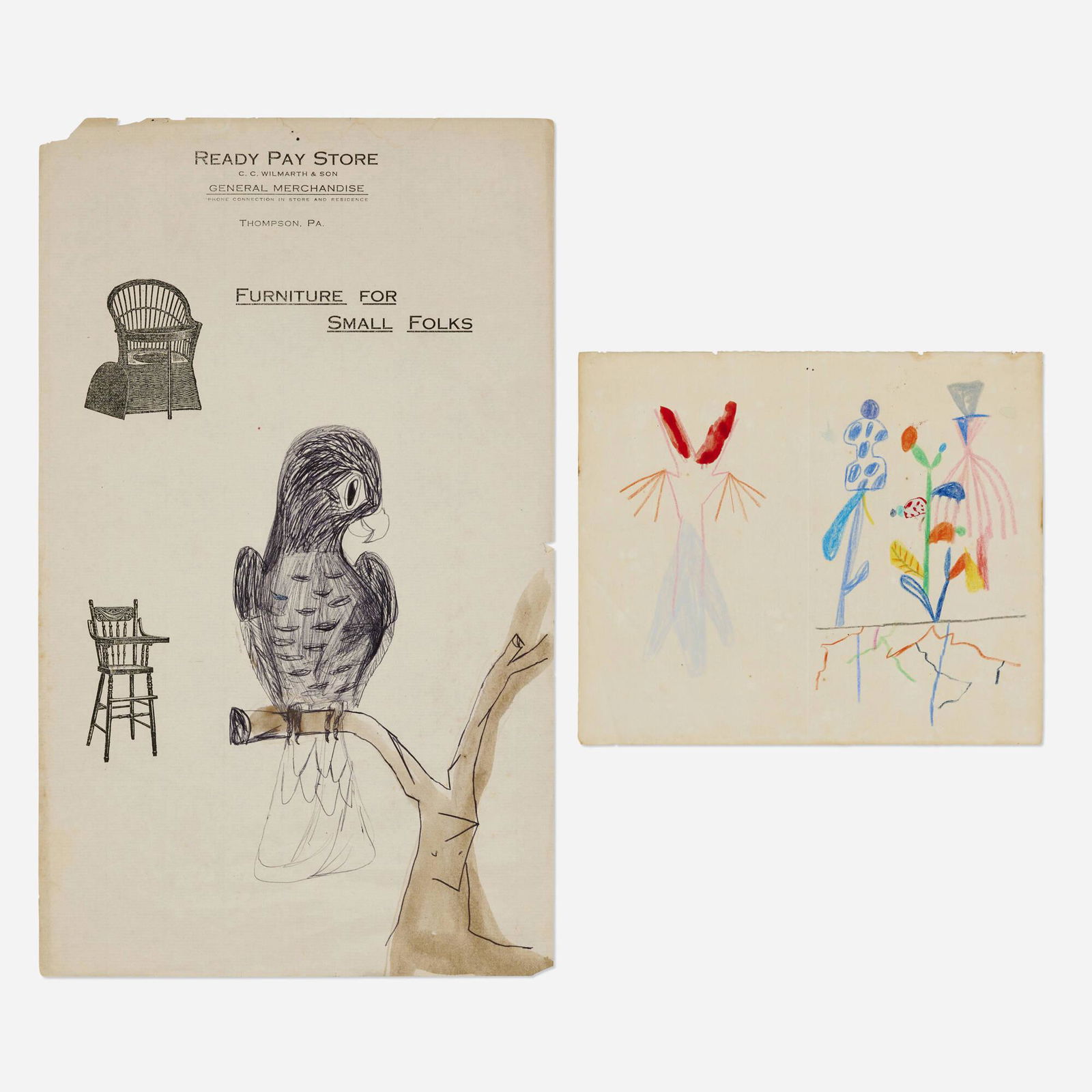 Eddie Martinez, Untitled (two works) (1 of 2)