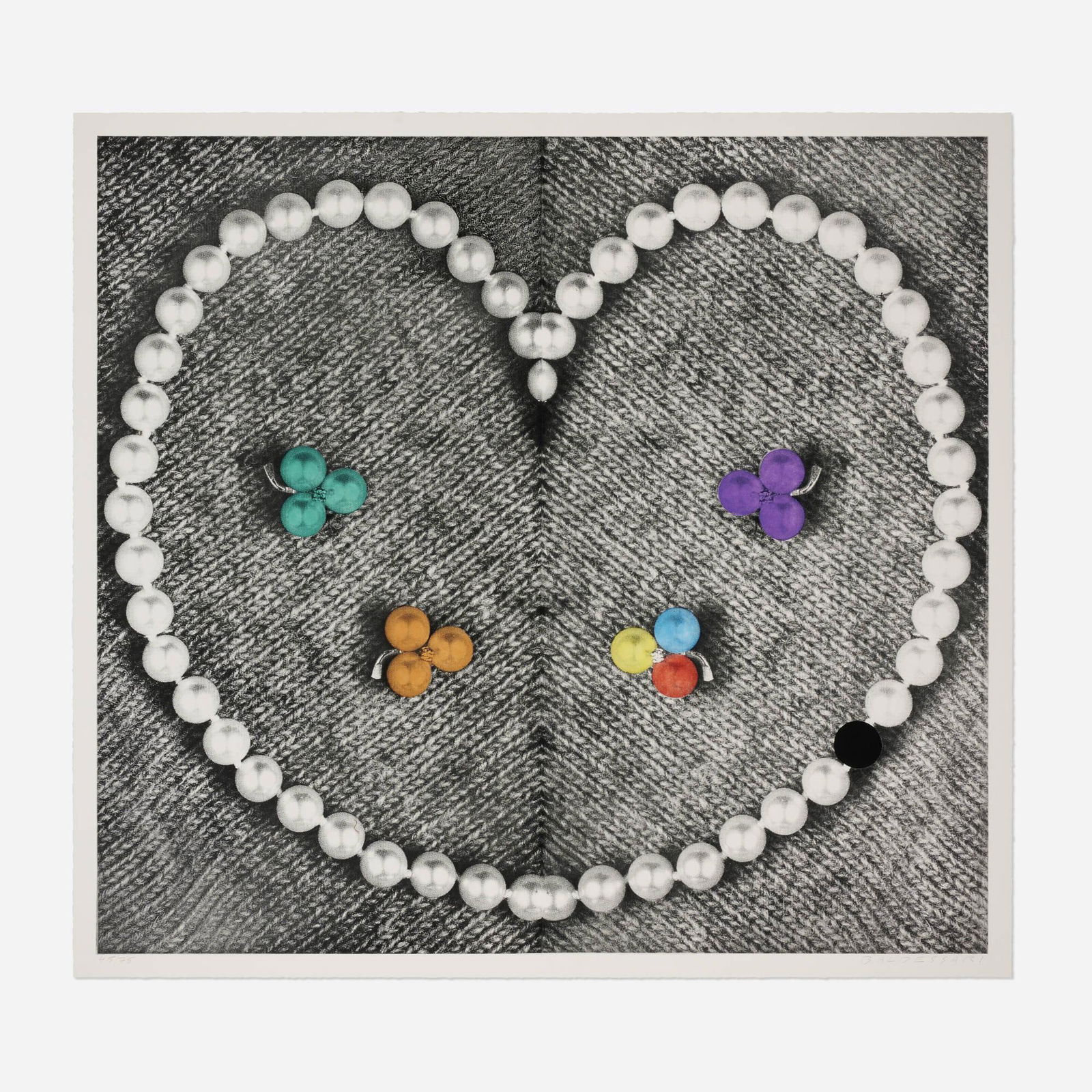 John Baldessari, Heart (with Pearls) (1 of 3)