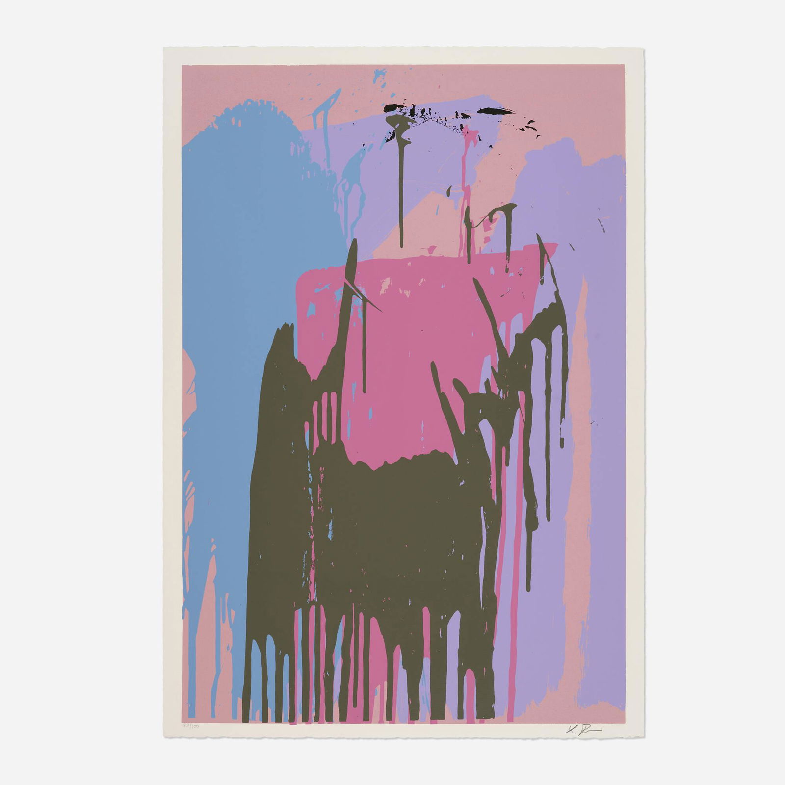 Larry Poons, Untitled: Larry Poons Untitled 1975screenprint in colors image: 34 h x 23 w in (86 x 58 cm) sheet: 35.75 h x 25 w in (91 x 63 cm) Signed and numbered to lower edge '82/100 L Poons'. This work is numb