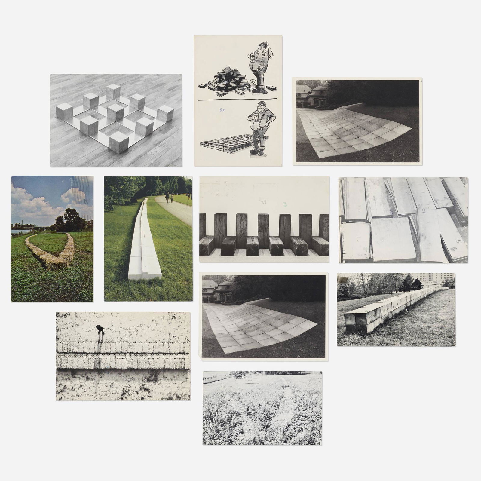 Carl Andre, Collection of postcards, eleven (1 of 2)