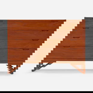 Svend Langkilde, Cabinet: Svend Langkilde Cabinet Holger ChristiansenDenmark, c. 1960teak 28 h x 39.75 w x 17.25 d in (71 x 101 x 44 cm) Chest features four drawers. Stamped manufacturer's mark to reverse 'Langki