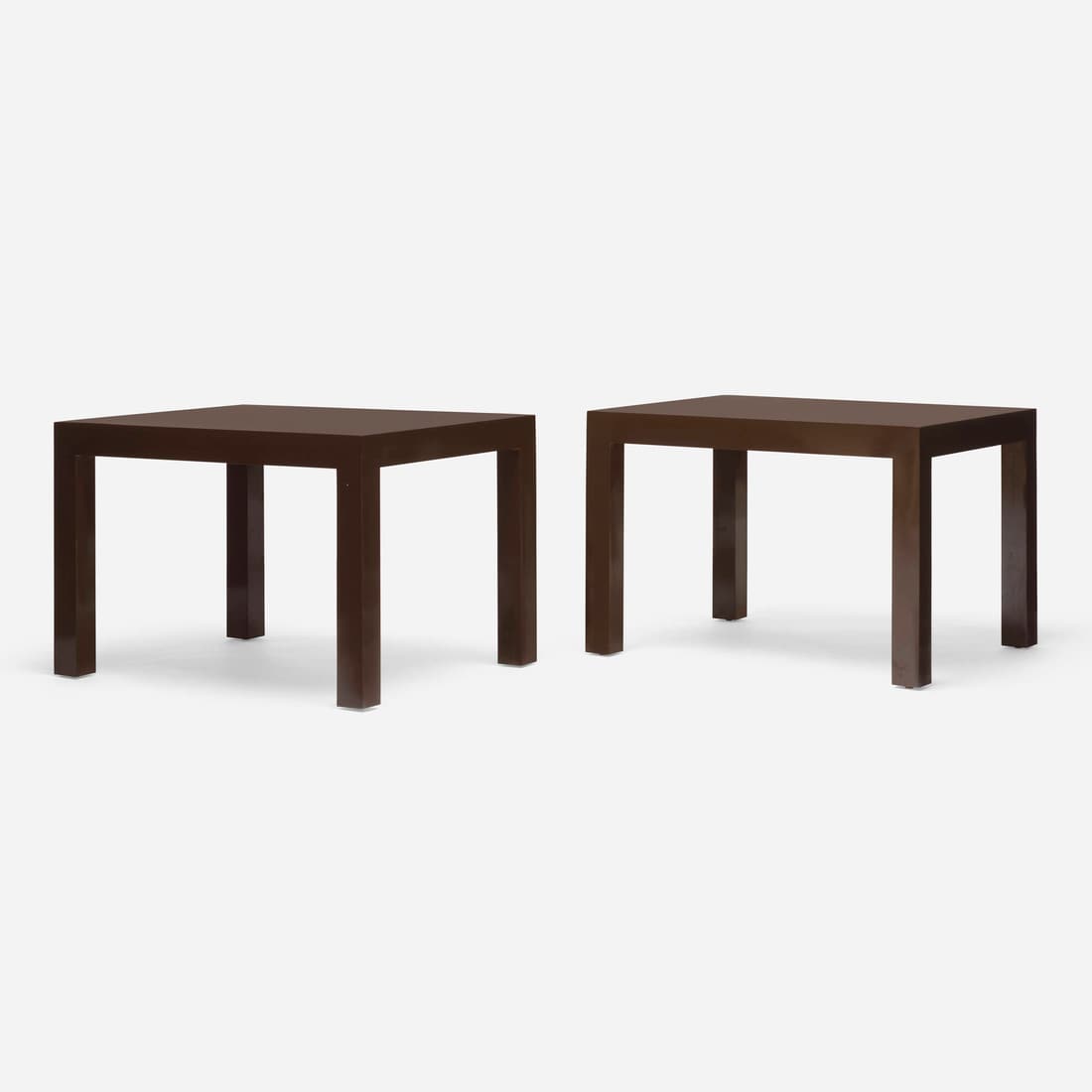 Modern, Parsons-style occasional tables, pair (1 of 4)
