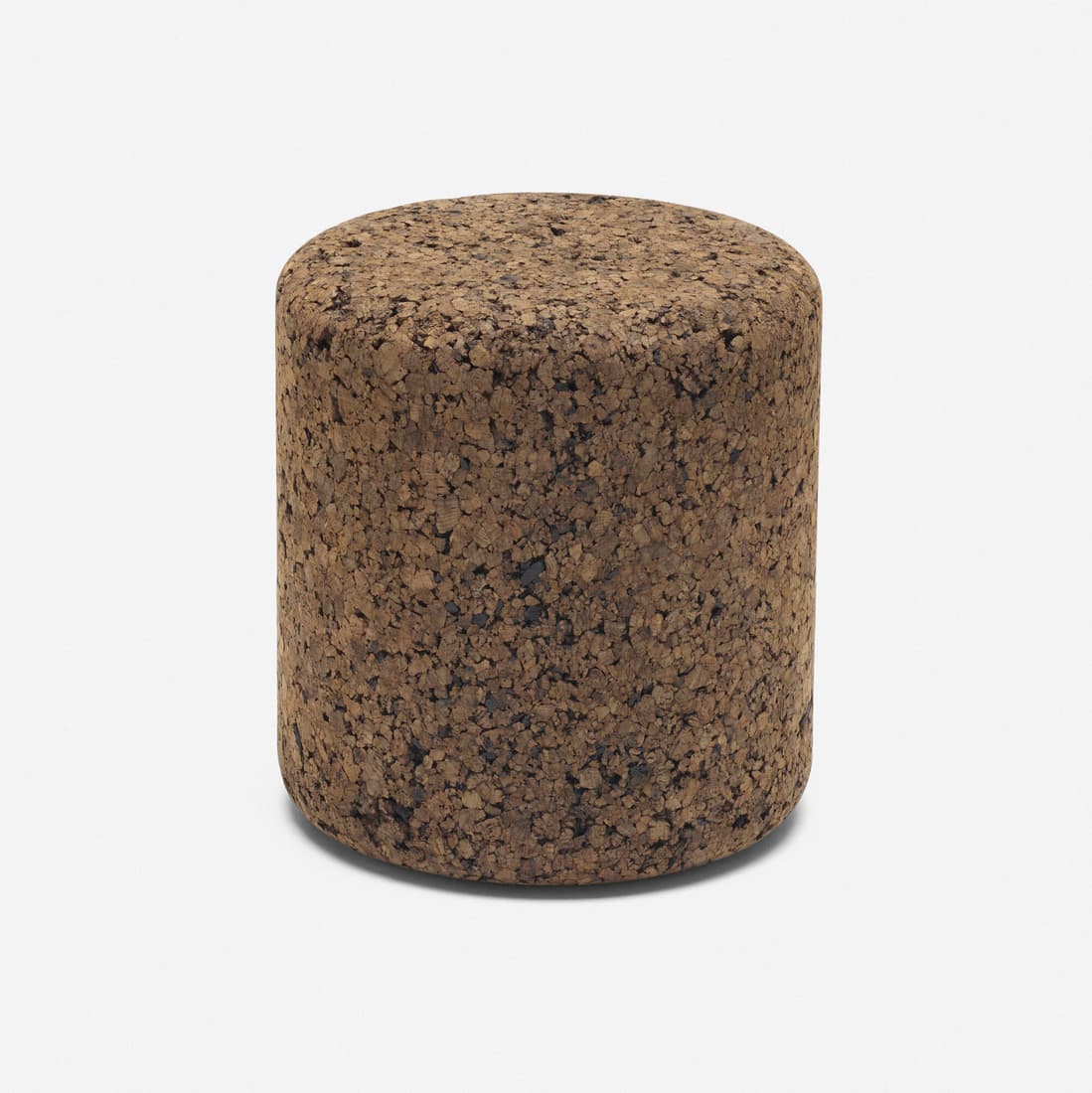 Jasper Morrison, Corks stool: Jasper Morrison Corks stool MoooiUnited Kingdom / The Netherlands, 2002cork 13.375 h x 12.375 dia in (34 x 31 cm) Metal manufacturer's plaque to underside 'Moooi Corks Design: Jasper Mor