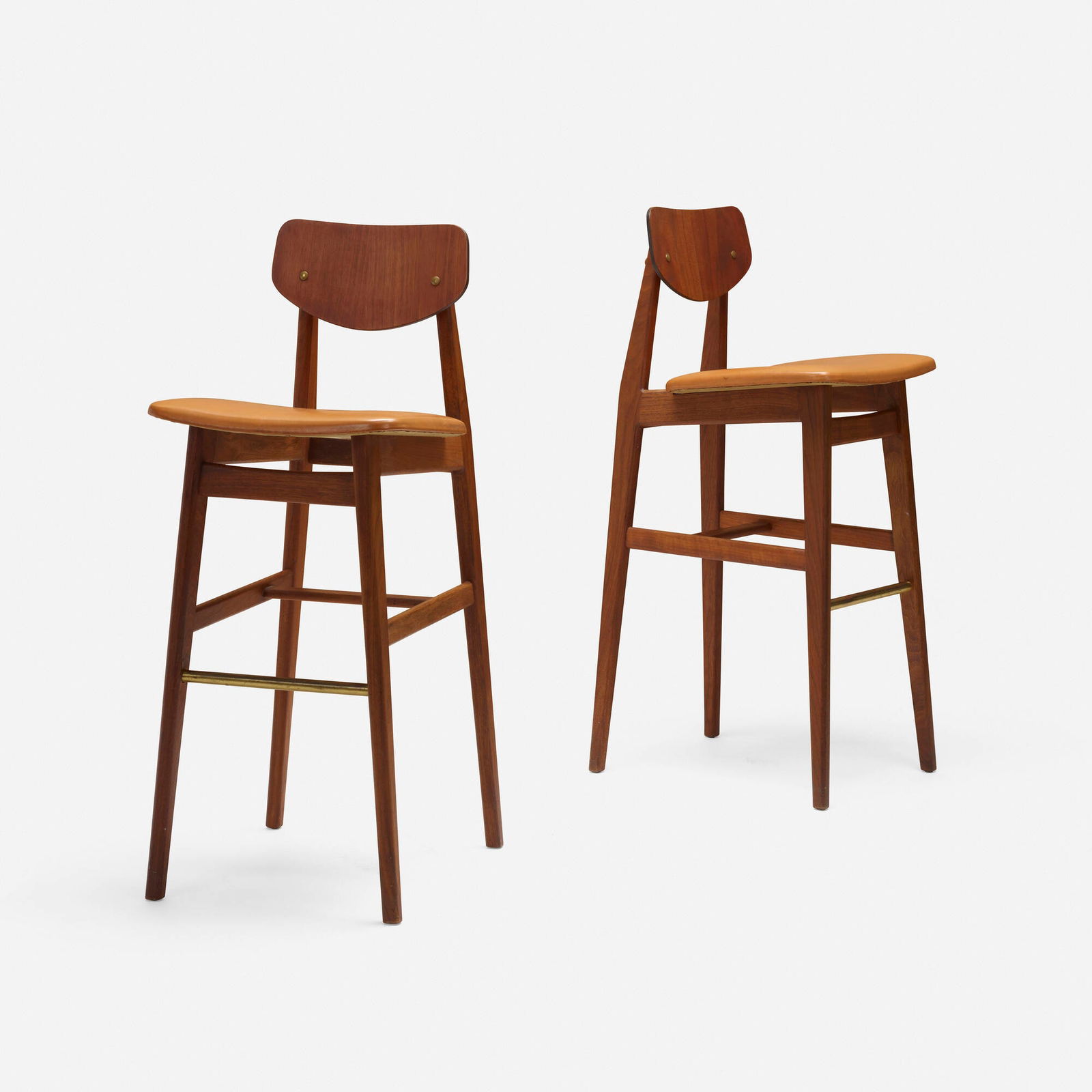 Jens Risom, Bar stools, pair (1 of 5)