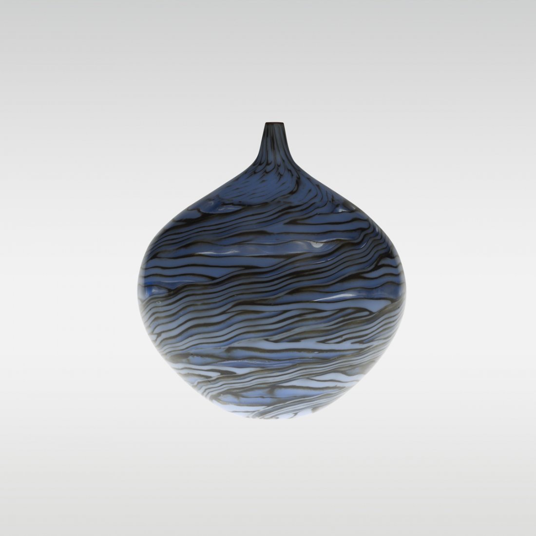 Yoichi Ohira vase: Yoichi Ohira vase Japan/Italy, 1999 7.5 dia x 8 h inches This work was executed with Maestro Livio Serena. Incised signature to underside: [Yoichi Ohira M. L. Serena 1/1 Unica 01-02-1999 Murano].