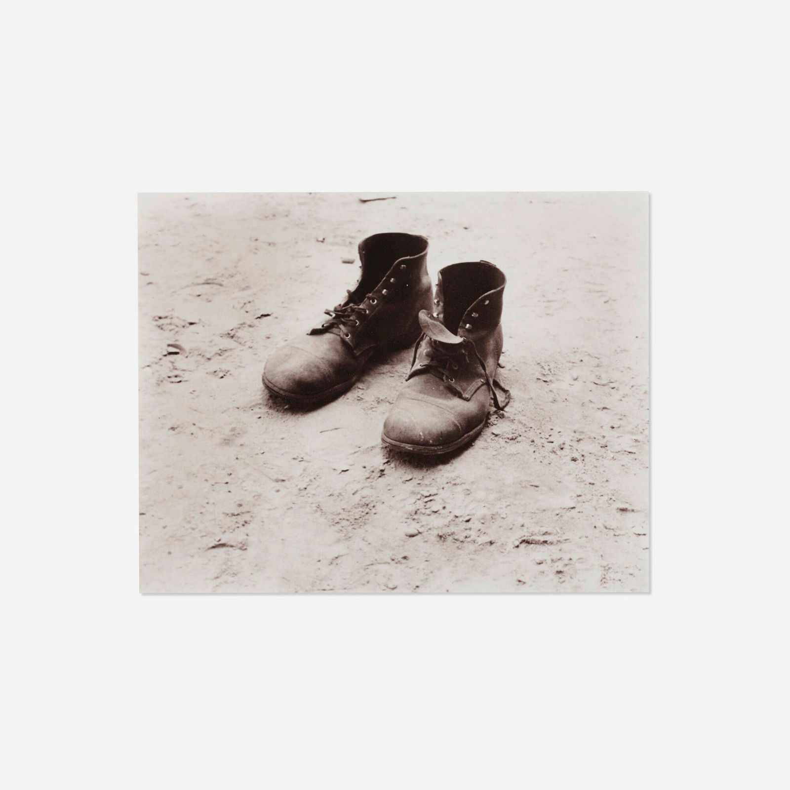 After Walker Evans, Floyd Burroughs' Work Shoes: After Walker Evans Floyd Burroughs' Work Shoes 1936 / printed laterC-print sight: 7.75 h x 9.875 w in (20 x 25 cm) This work is from the edition printed by the Library of Congress, Washington,