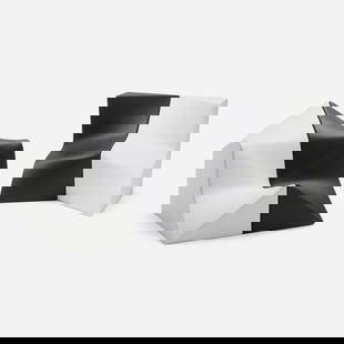 Zaha Hadid, Z-Play stools, set of four: Zaha Hadid Z-Play stools, set of four Sawaya & MoroniUnited Kingdom / Italy, 2002rotation molded polypropylene 28.5 h x 16.6 w x 27.5 d in (72 x 42 x 70 cm) These stools can be positione