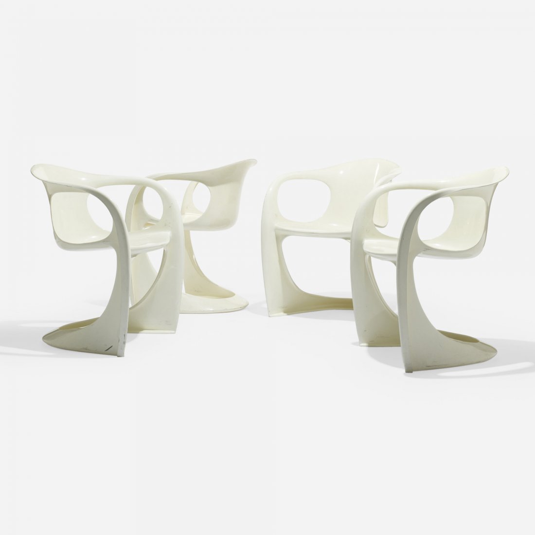 Alexander Begge Casalino chairs, set of four: Alexander Begge Casalino chairs, set of four Casala Germany, c. 1970 plastic 23 w x 21 d x 28.25 h inches