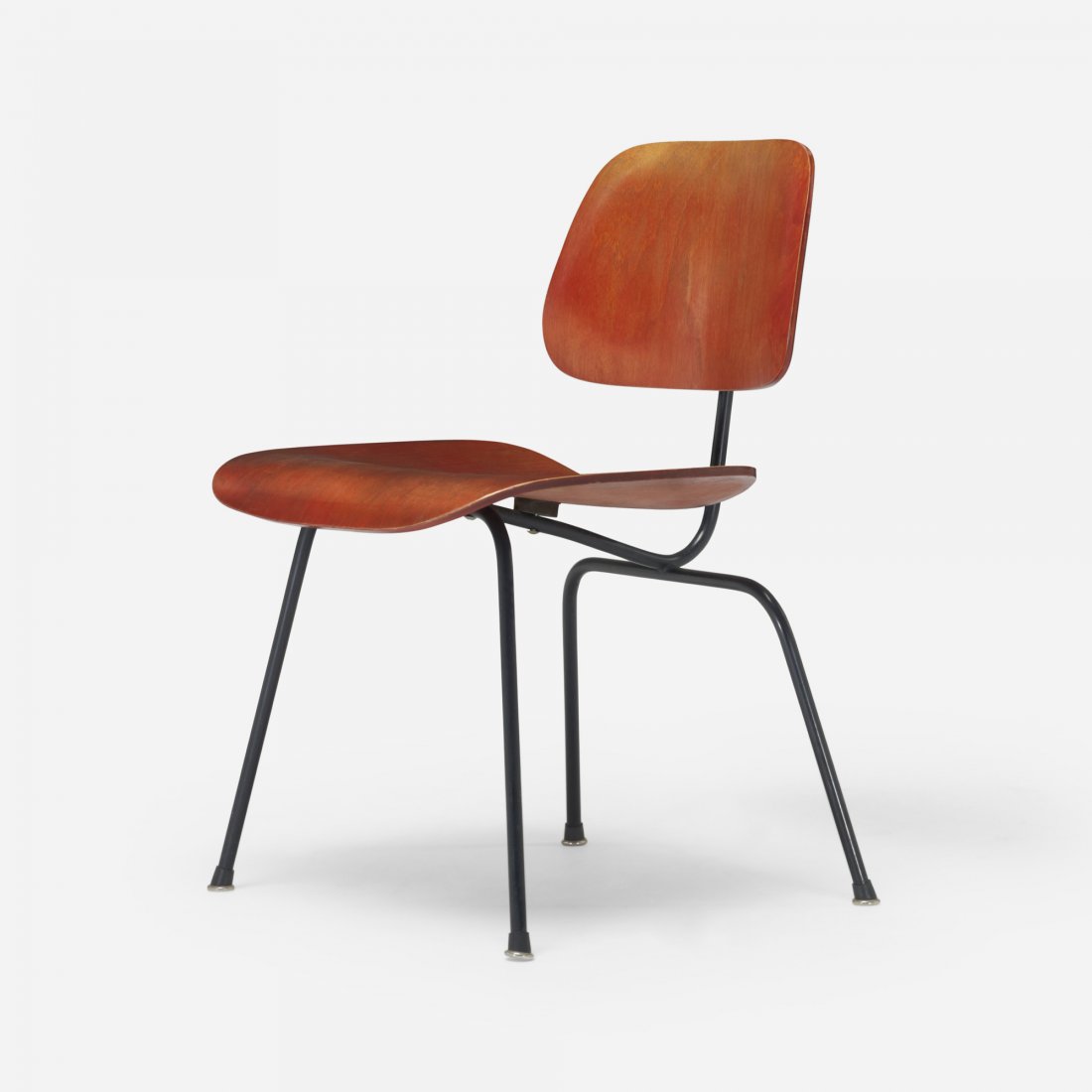 Charles and Ray Eames DCM: Charles and Ray Eames DCM Herman Miller USA, 1946/c. 1952 ash plywood, enameled steel, rubber 19.5 w x 23 d x 29.5 h inches Signed with impressed manufacturer's mark to underside: [DCM]. Literature: E
