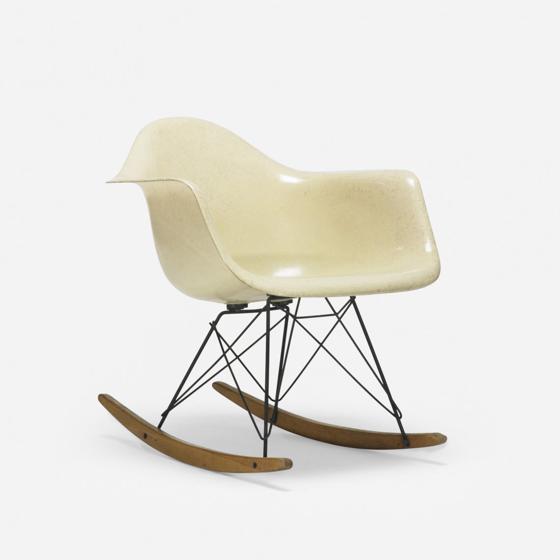 Charles and Ray Eames RAR: Charles and Ray Eames RAR Herman Miller USA, 1950 molded fiberglass, enameled steel, birch 24.75 w x 27.5 d x 27 h inches Literature: Eames Design: The Work of the Office of Charles and Ray Eames, Neu