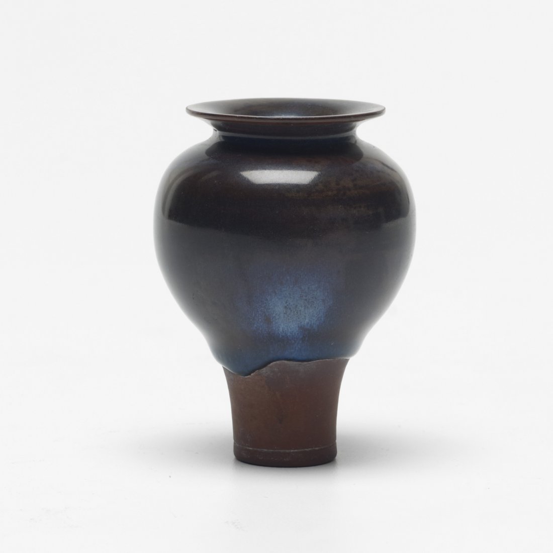 Wilhelm Kåge Farsta vase: Wilhelm Kåge Farsta vase Gustavsberg Sweden, c. 1950 glazed earthenware 2.5 dia x 3.5 h inches Incised signature and studio mark to underside: [Kage Farsta Gustavsberg Studio].