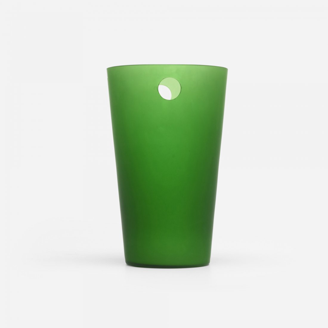 Marc Newson vase: Marc Newson vase Cappellini Australia, 1992 glass 7.5 dia x 12 h inches Signed with decal distributor's label to underside: [Cappellini Progetto Oggetto]. Signed with decal manufactuer's label to edge