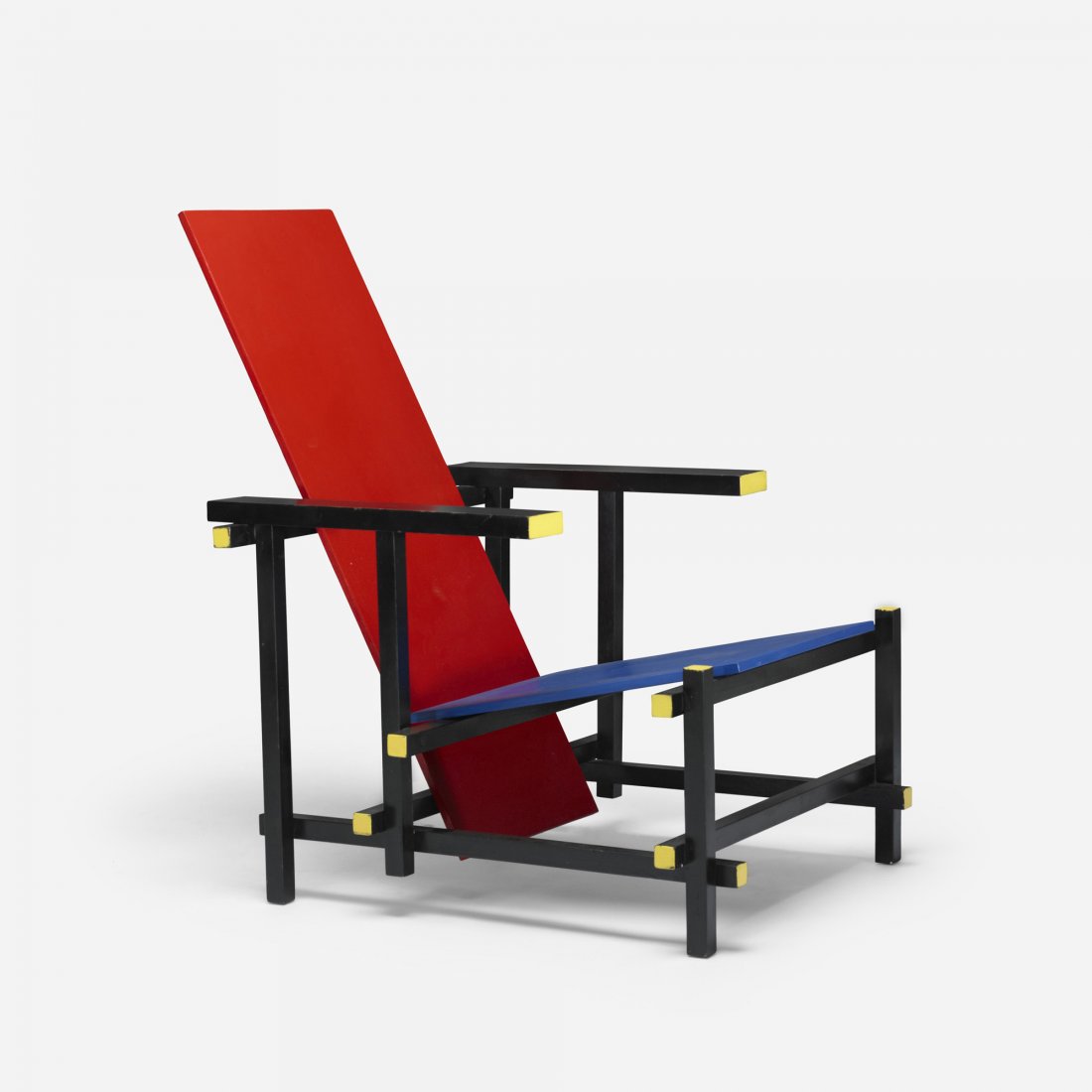 Gerrit Rietveld Red Blue chair: Gerrit Rietveld Red Blue chair The Netherlands, 1918/c. 1990 lacquered wood 26 w x 32 d x 33 h inches Literature: The Complete Rietveld Furniture, Voge, ppg. 58-59 The Furniture of Gerrit Thomas Rietv