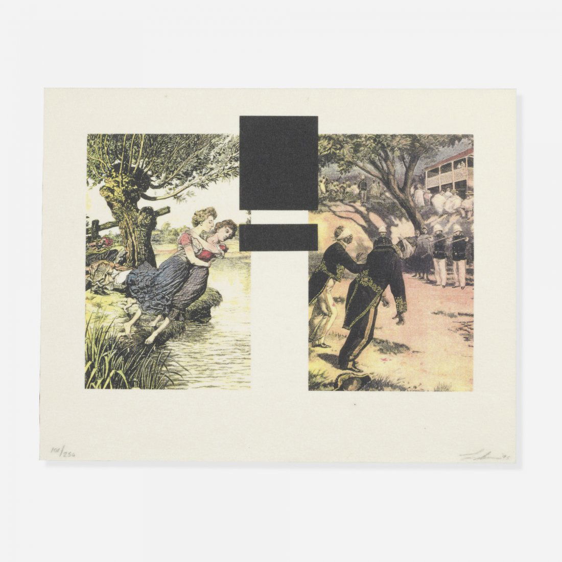 Lorna Simpson untitled: Lorna Simpson untitled USA, 1995 transfer-print on felt 12 h x 15.25 w inches Signed, dated and numbered to lower edge 'L Simpson '95 101/250'. This work is number 101 from the edition of 250.