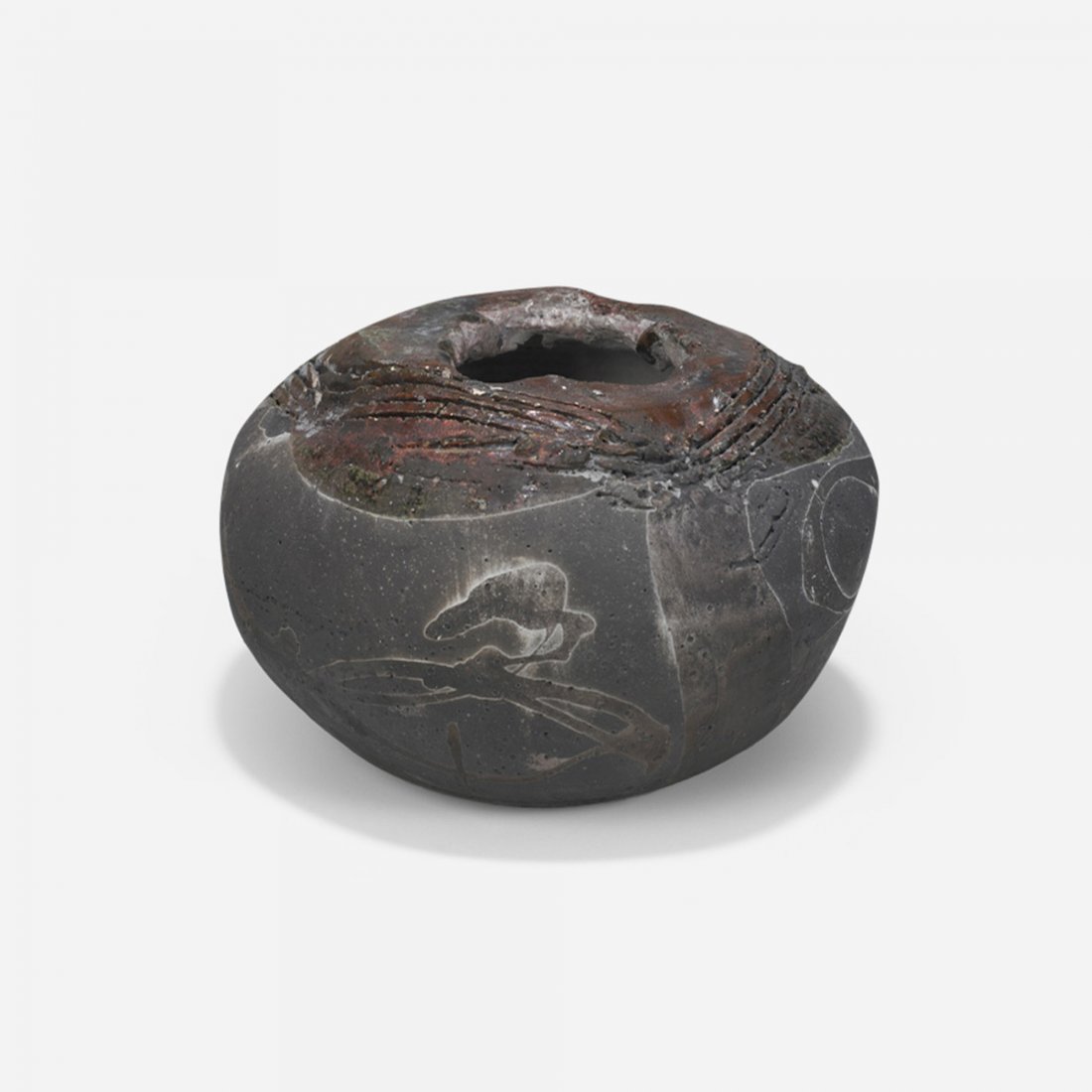 Paul Soldner vessel: Paul Soldner vessel USA, c. 1960 raku stoneware 8.5 w x 7 d x 5.5 h inches Provenance: Acquired directly from the artist | Fritz Woehle, F.A.I.A.
