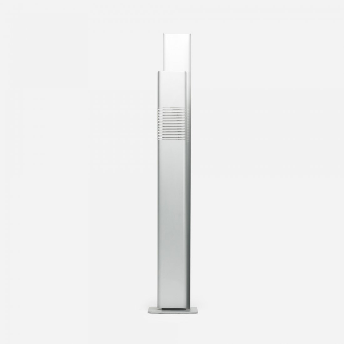 Walter et Moretti floor lamp: Walter et Moretti floor lamp France, c. 1970 aluminum 11.75 w x 12.25 d x 69.5 h inches Impressed signature to base: [Walter et Moretti]. Provenance: Collection of John R. Eckel, Jr.