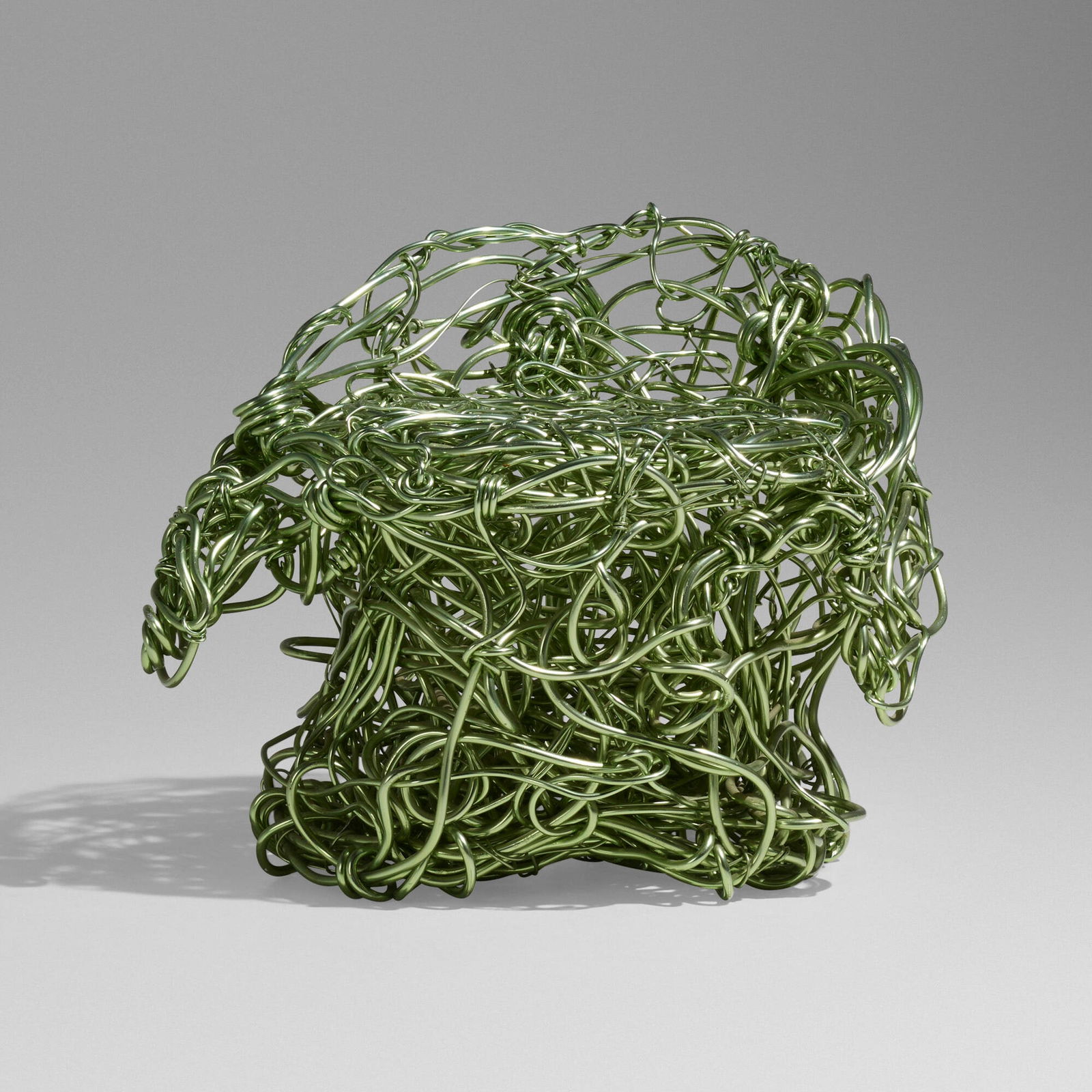 Forrest Myers, Vine chair: Forrest Myers Vine chair USA, 1991anodized aluminum 24 h x 28 w x 22 d in (61 x 71 x 56 cm) Incised signature with artist cipher and date to underside '91'. Provenance: