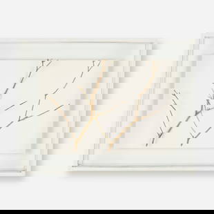 Patsy Norvell, Untitled: Patsy Norvell Untitled 1996watercolor on paper laid to board, twigs overall: 20.375 h x 26.1255 w in (52 x 66 cm) This work is being sold to benefit the Louise Fishman Foundation. Signe