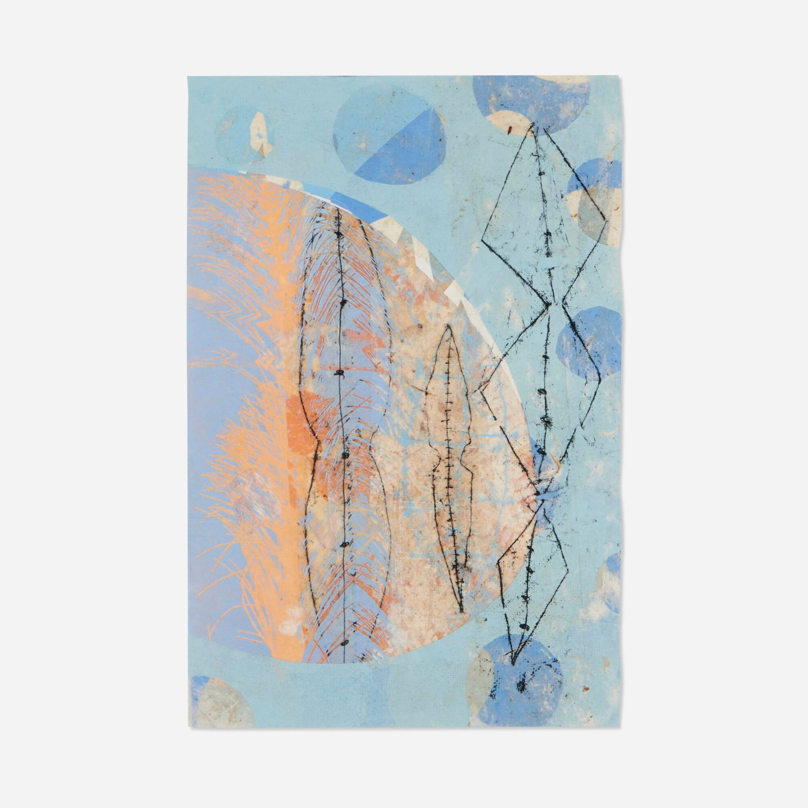 Eva Isaksen, Hide and Seek: Eva Isaksen Hide and Seek 2000 collage 18.125 h x 12 w in (46 x 30 cm) Signed, titled and dated to lower margin 'Hide and Seek Eva Isaksen 2000'. This work will ship from Ch