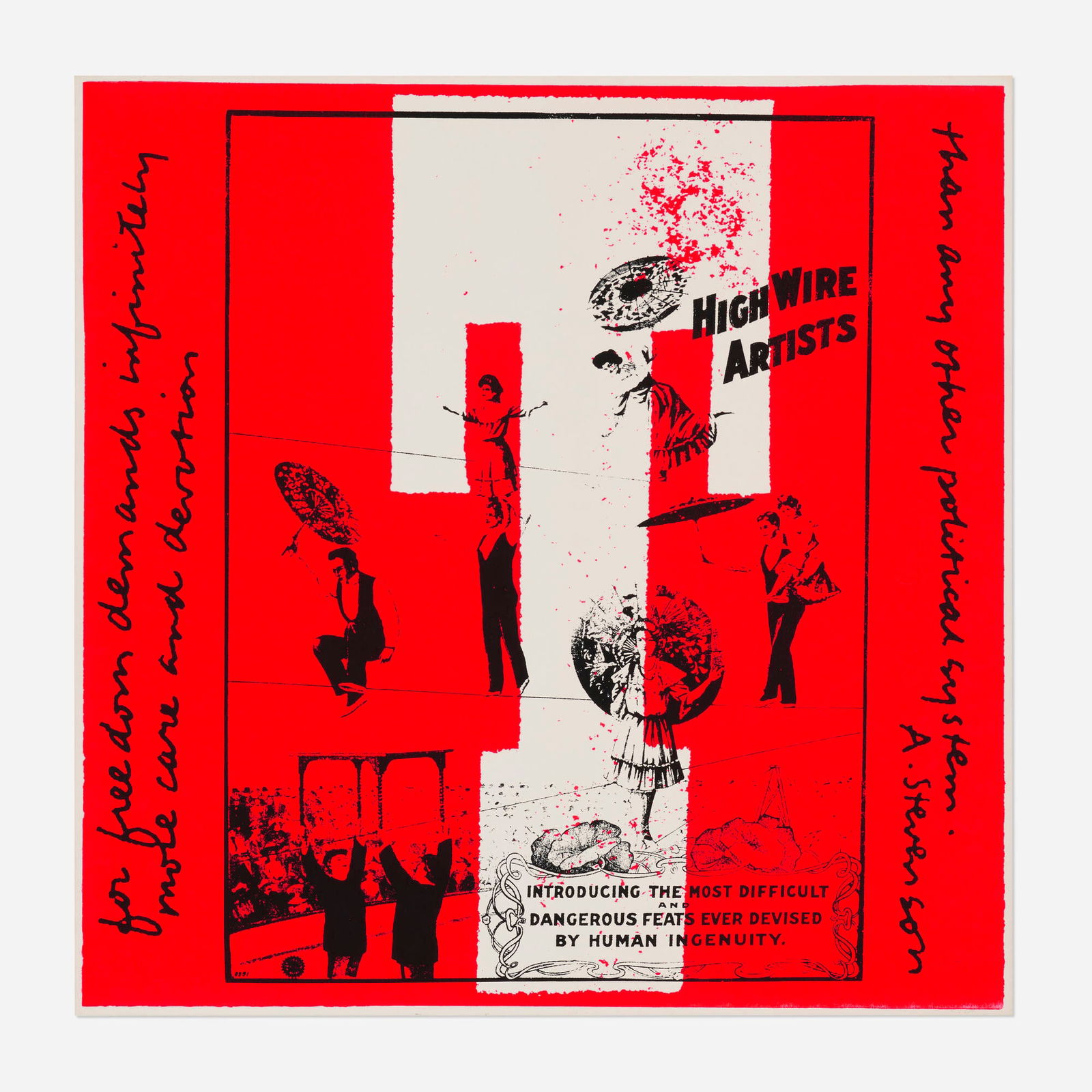 Corita Kent, T the tight rope (1 of 3)