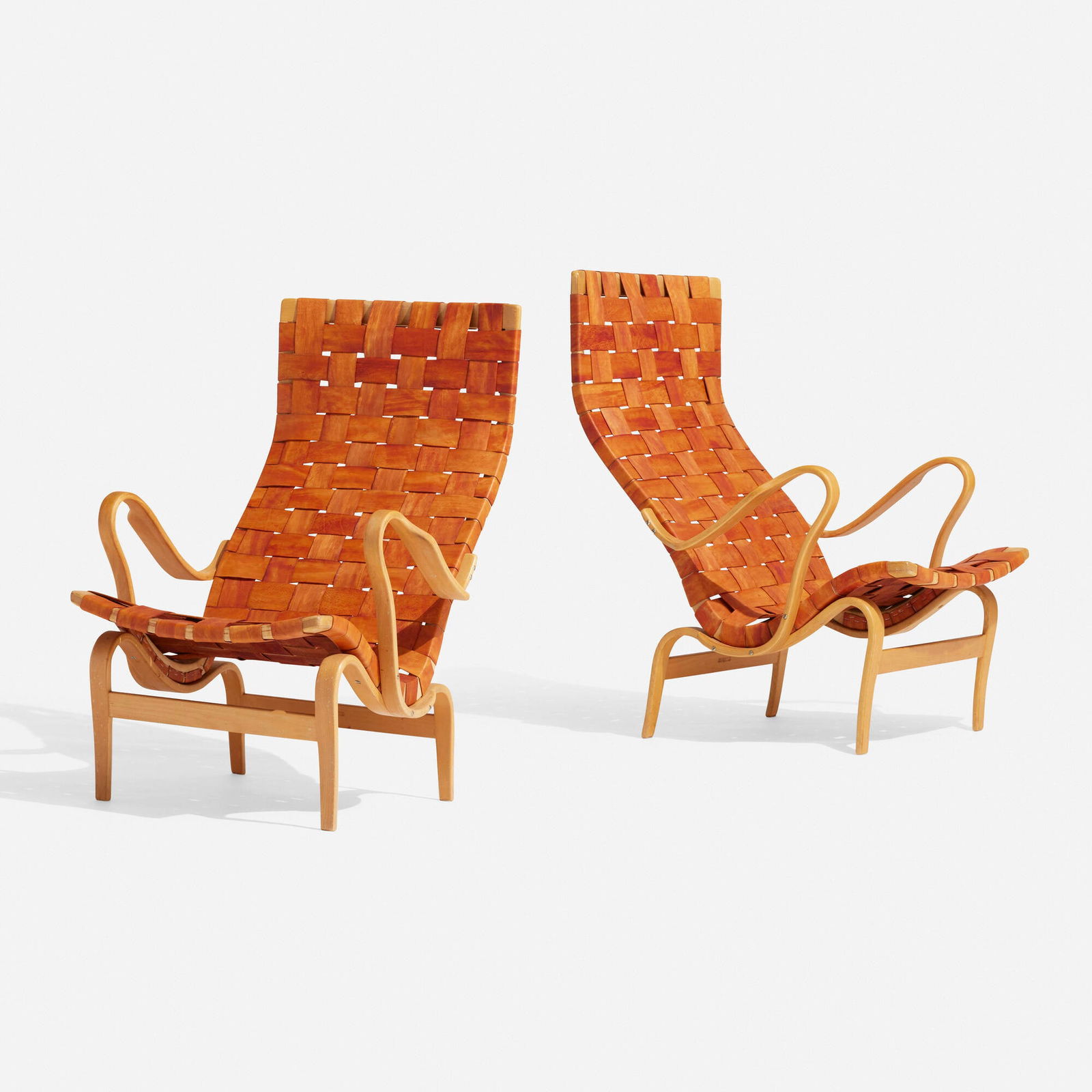 Bruno Mathsson, Pernilla 2 lounge chairs, pair (1 of 6)