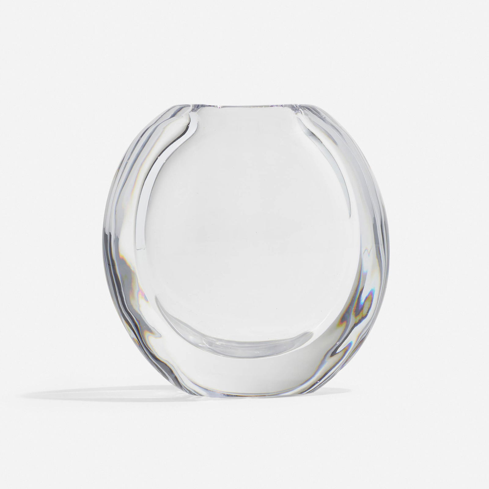 Goran Warff, Vase: Goran Warff Vase KostaSweden, c. 1965glass 6 h x 6.25 w x 3.25 d in (15 x 16 x 8 cm) Etched signature and number to underside 'Kosta H7826 Warff'. This work will ship