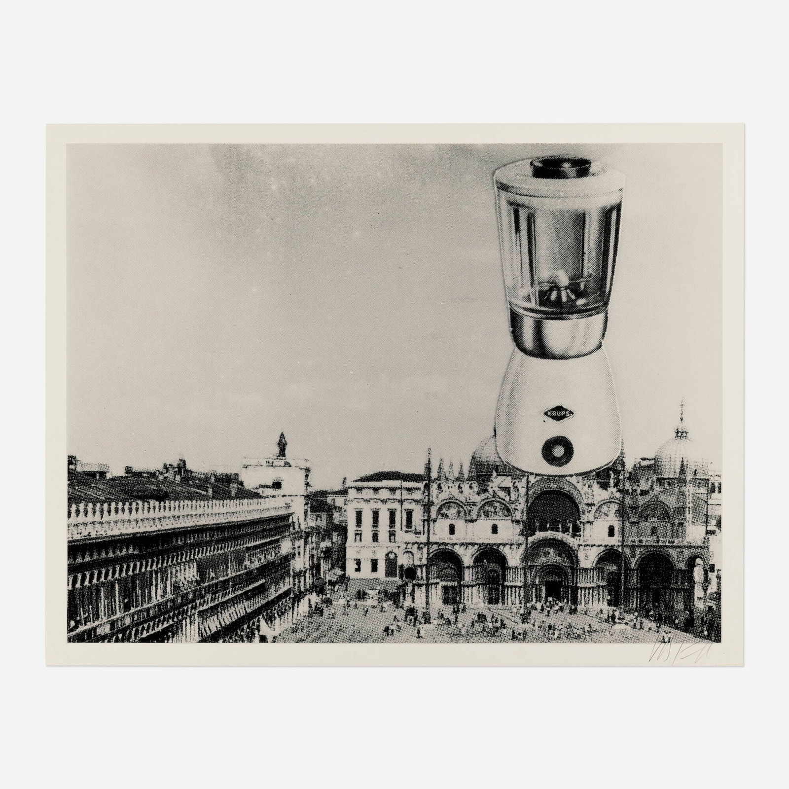 Wolf Vostell, San Marco Venezia: Wolf Vostell San Marco Venezia 1969screenprint in colors image: 18 h x 23.625 w in (46 x 60 cm) sheet: 19.625 h x 25.125 w in (50 x 64 cm) Signed to lower right 'Vostell'. This work is apar