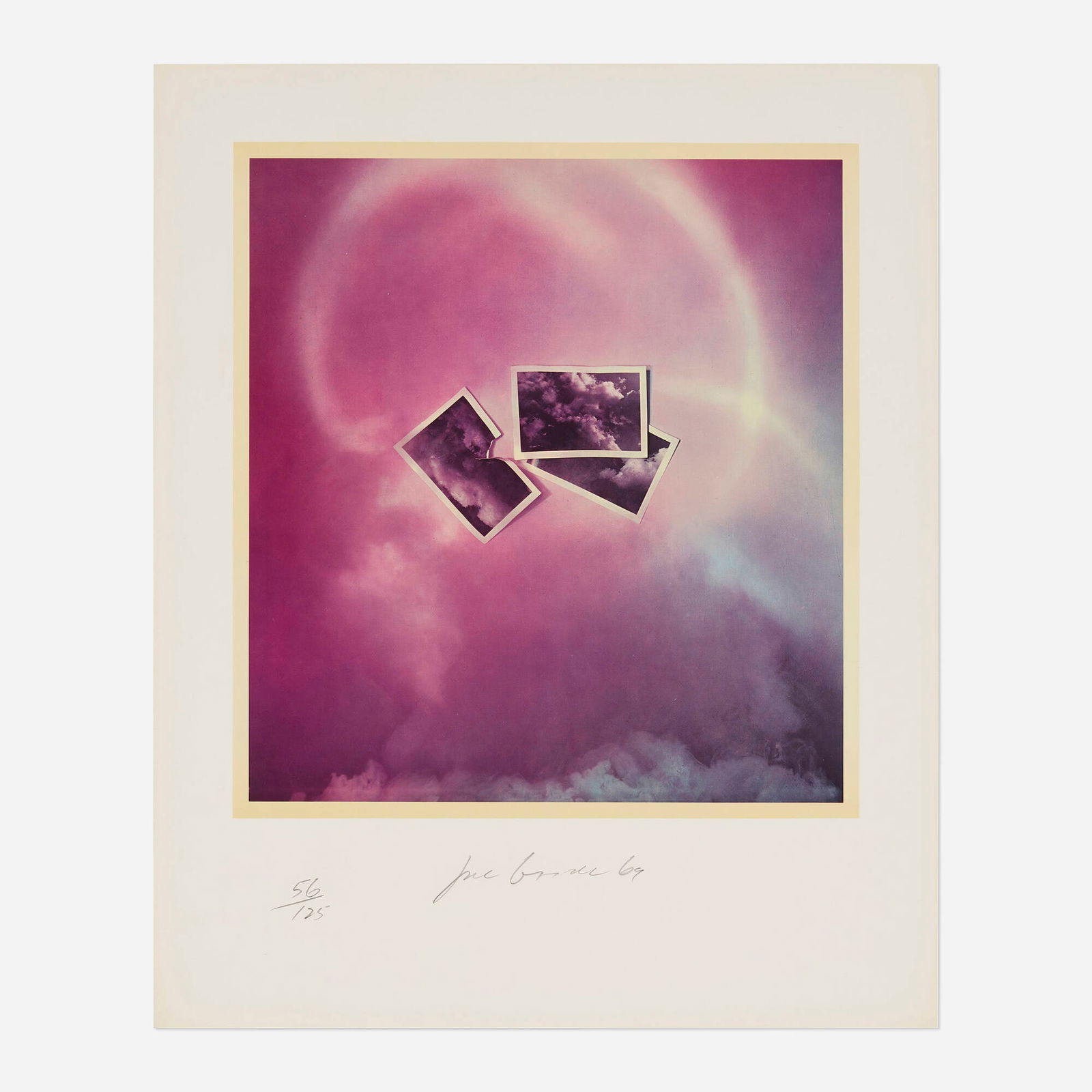 Joe Goode, Untitled: Joe Goode Untitled 1969lithograph in colors image: 16.5 h x 15.375 w in (42 x 39 cm) sheet: 23.675 h x 19.25 w in (60 x 49 cm) Signed, dated and numbered to lower edge '56/125 Joe Goode 69'