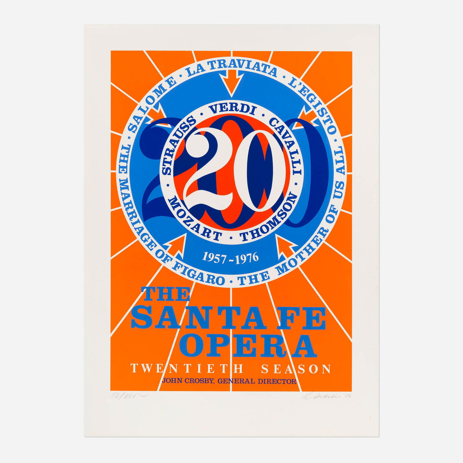 Robert Indiana, The Santa Fe Opera Poster Auction