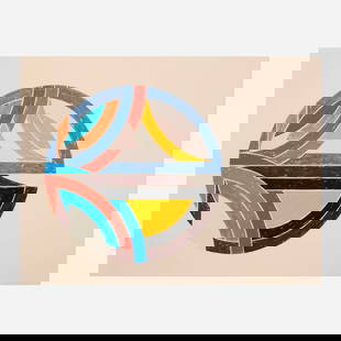 Frank Stella, Sinjerli Variation III: Frank Stella Sinjerli Variation III 1977offset lithograph and screenprint in colors image: 25 dia in (63 cm) sheet: 32 h x 42.25 w in (81 x 107 cm) Signed, dated and numbered to lower right