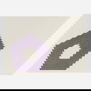 Frank Stella, Charlotte Tokayer: Frank Stella Charlotte Tokayer (from the Purple Series) 1972lithograph in colors sight: 15.625 h x 21.50 w in (40 x 55 cm) Signed and numbered to lower right edge '74/100 F. Stella'. This work