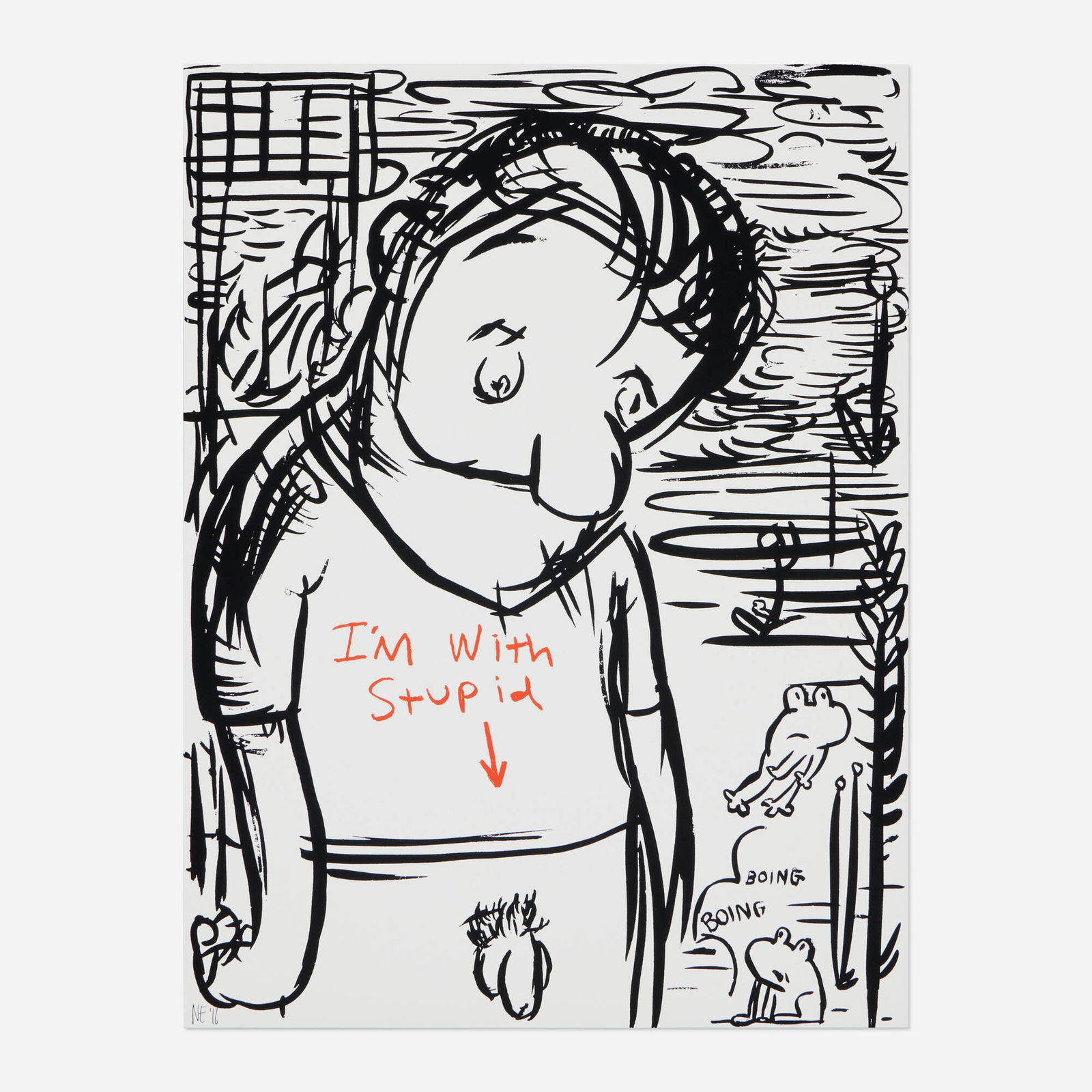 Nicole Eisenman, I'm with Stupid (1 of 3)