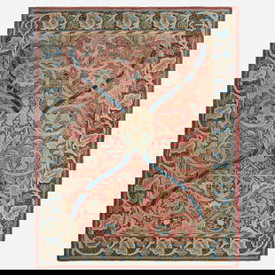 William Morris, Hammersmith pile carpet: William Morris Hammersmith pile carpet United Kingdomhand-knotted wool 8'2" x 10'4" in (249 x 315 cm) This work will ship from Lambertville, New Jersey.