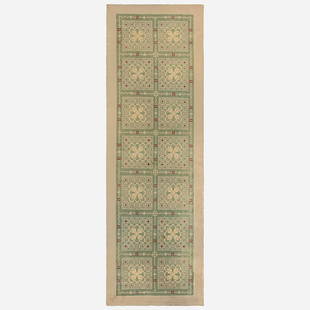 Paule Leleu, Art Deco pile runner: Paule Leleu Art Deco pile runner France, c. 1945hand-knotted wool 5'4" x 16'4" in (163 x 498 cm) This work will ship from Lambertville, New Jersey.