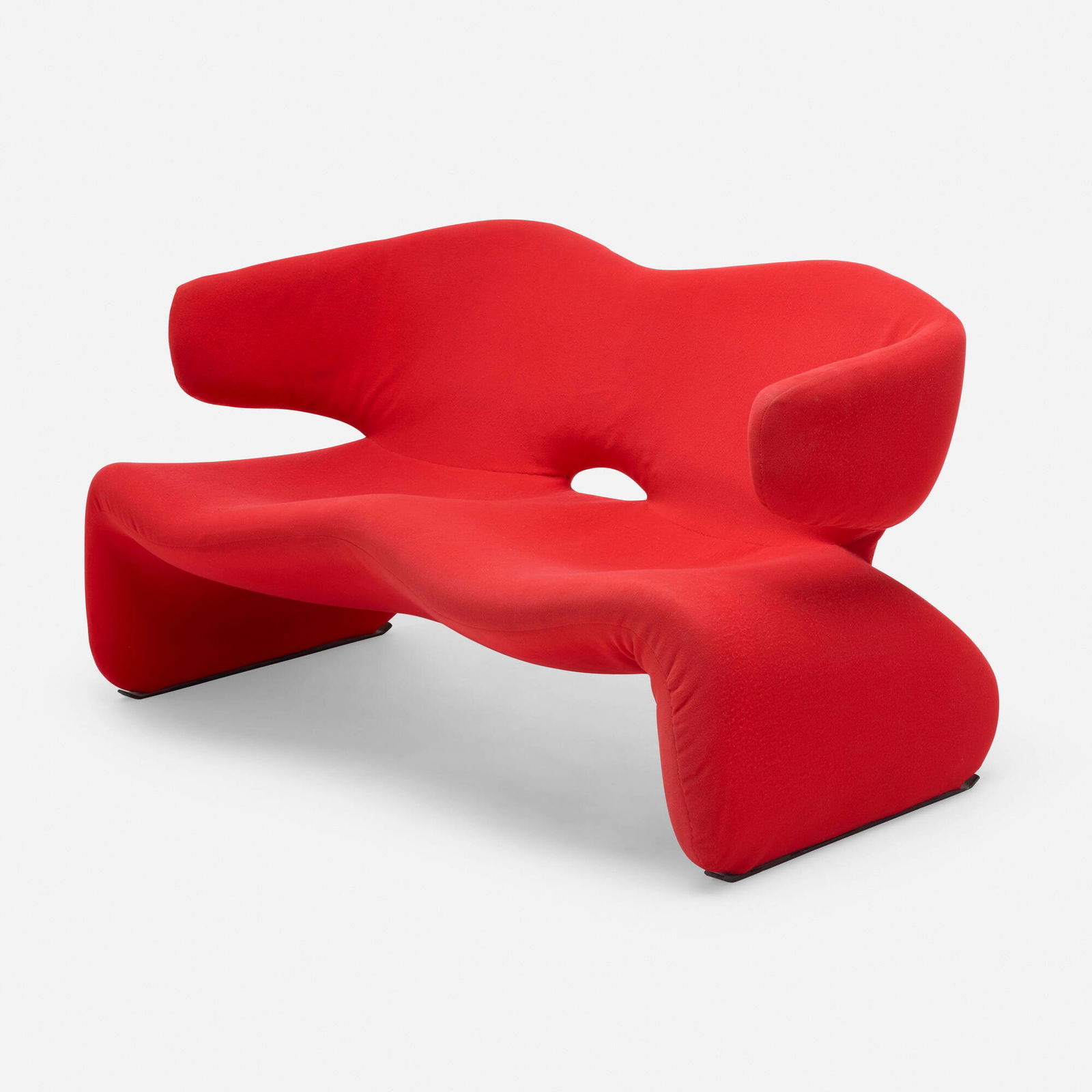 Olivier Mourgue, Djinn sofa: Olivier Mourgue Djinn sofa Airborne InternationalFrance, 1965upholstery over steel and foam, enameled steel 26.5 h x 48.5 w x 29 d in (67 x 123 x 74 cm) Provenance: Priv