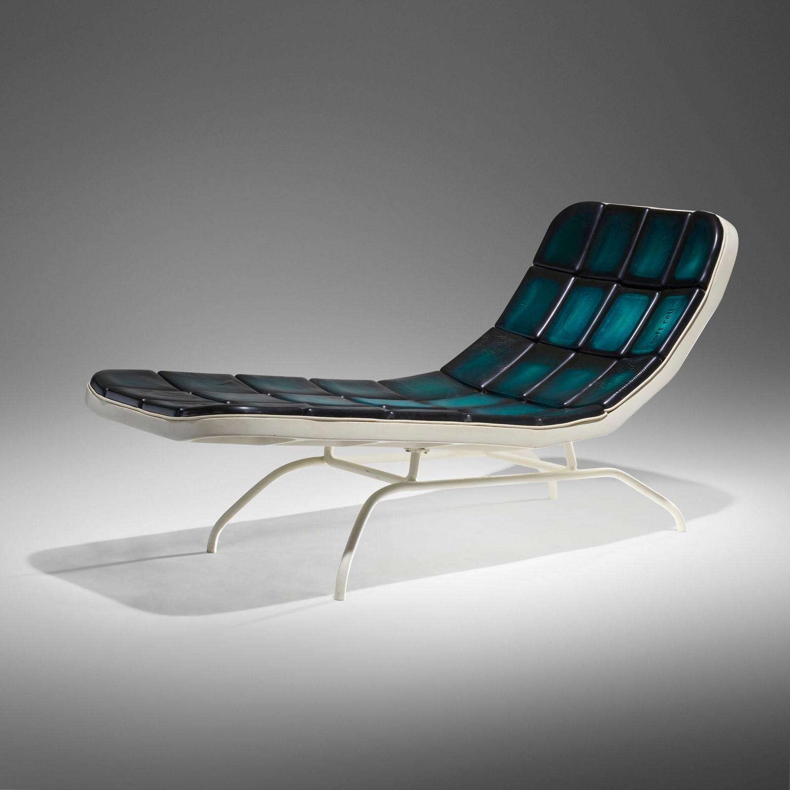 Werner Aisslinger, Prototype Soft Cell Lounger: Werner Aisslinger Prototype Soft Cell Lounger Germany, 1998polyurethane gel pads, lacquered epoxy resin, lacquered steel 29.5 h x 24.25 w x 56 l in (75 x 62 x 142 cm) Printed manufacturer's ma