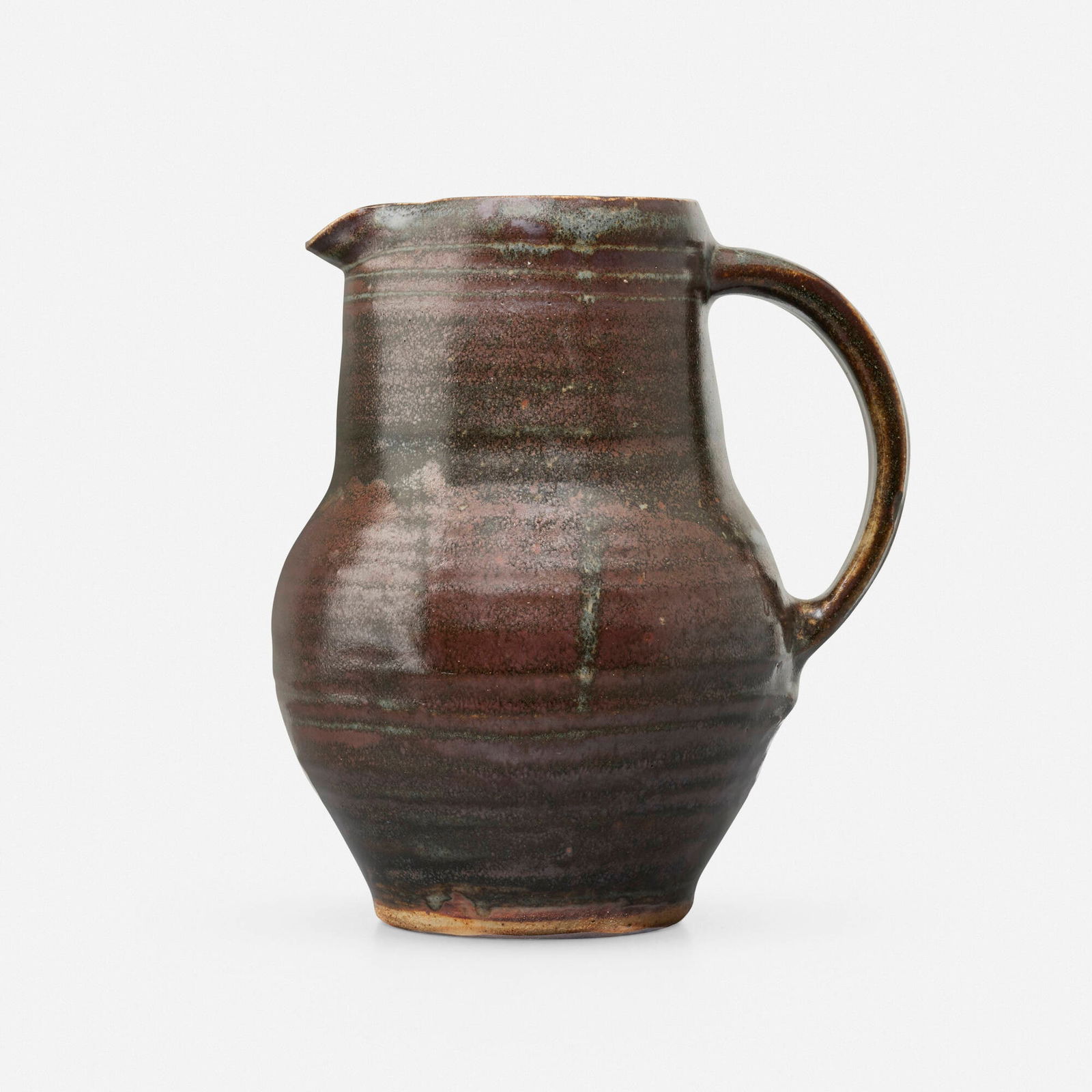 Bernard Leach, Pitcher: Bernard Leach Pitcher Leach PotteryEngland, c. 1970glazed stoneware 8.875 h x 7.75 w x 6 d in (23 x 20 x 15 cm) Stamped manufacturer's mark to underside 'Made in Great Britain'. Impresse