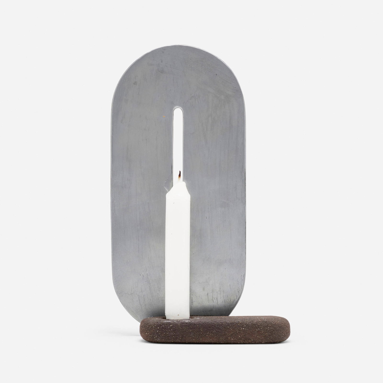 Guillaume Bardet, Miroir de terre n°13 (Monday, 15 March 2010): Guillaume Bardet Miroir de terre n°13 (Monday, 15 March 2010) France, 2010 stoneware, patinated metal, candle 9 h x 5.5 w x 1.625 d in (23 x 14 x 4 cm) This work is unique and was produced by Z