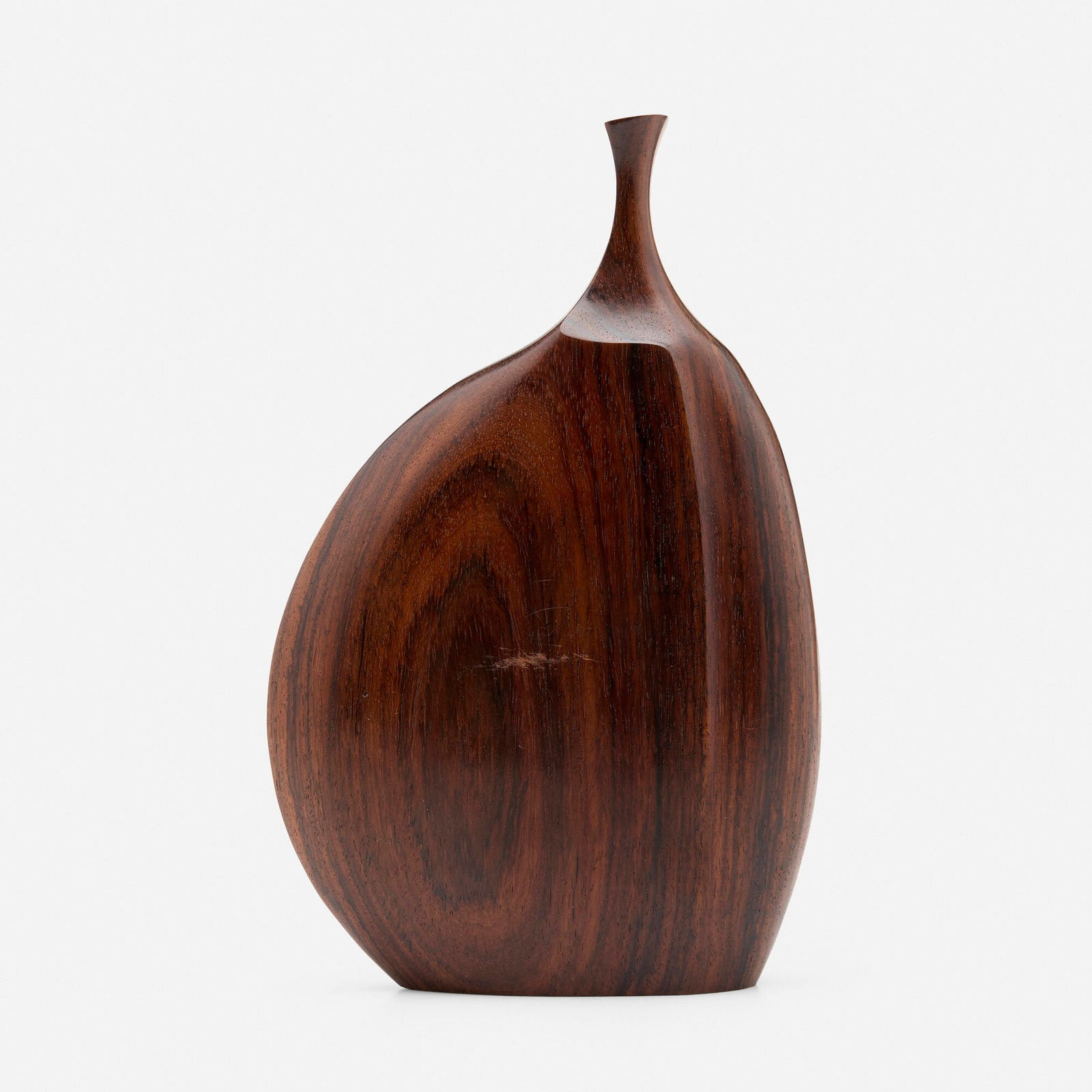 Doug Ayers, Vase: Doug Ayers Vase USA, c. 1970rosewood 8.5 h x 5.625 w x 1.5 d in (22 x 14 x 4 cm) Signed to underside 'D Ayers Rosewood 8-76-61'. This work will ship from Chicago, Illinois.