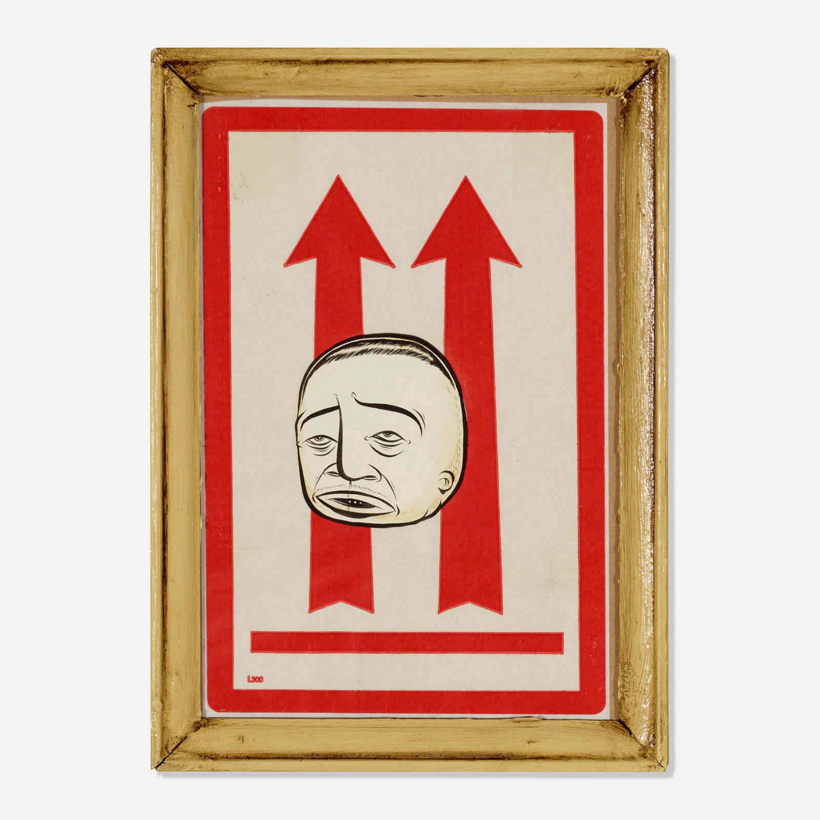 Barry McGee, Untitled: Barry McGee Untitled 1998oil and ink on paper collage in artist's frame sheet: 7 h x 5 w in (18 x 13 cm) overall: 7.125 h x 5.125 w in (18 x 13 cm) Provenance: Paul Morris