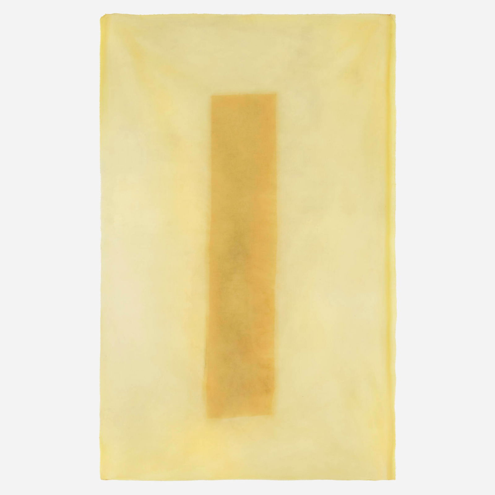 Sam Falls, Untitled (Sun Yellow, Val Verde, CA): Sam Falls Untitled (Sun Yellow, Val Verde, CA) 2011dyed cotton and metal grommets 54 h x 36 w in (137 x 91 cm) This work will ship from Los Angeles, California.