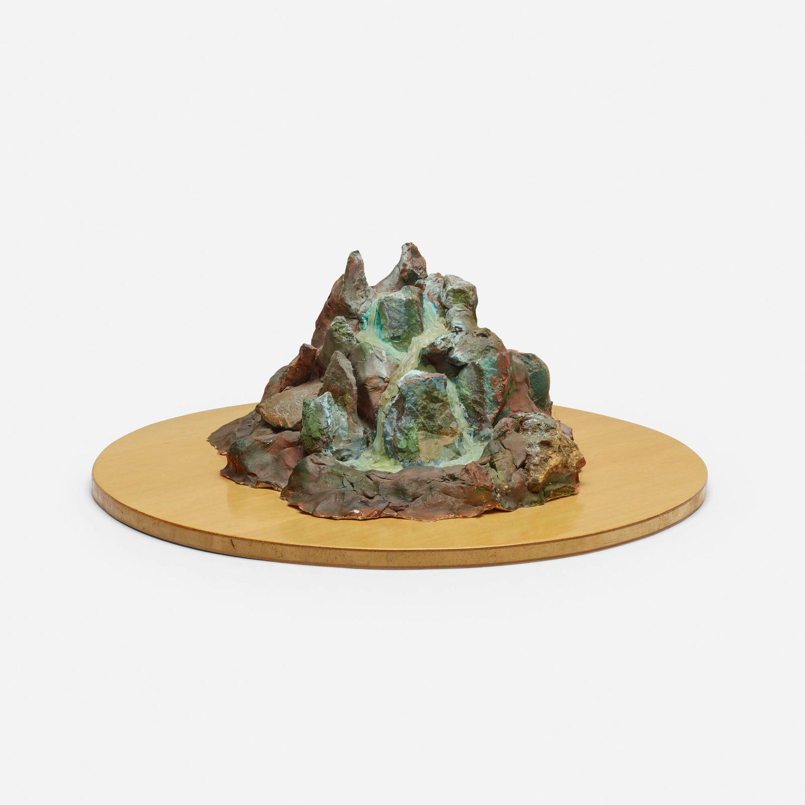 Yutaka Sone, Double River: Yutaka Sone Double River 2000mixed media and glue on wood 5.75 h x 14.75 dia in (15 x 37 cm) Signed, titled and dated to underside 'Double River May 2000 Yutaka Sone'. Provenanc