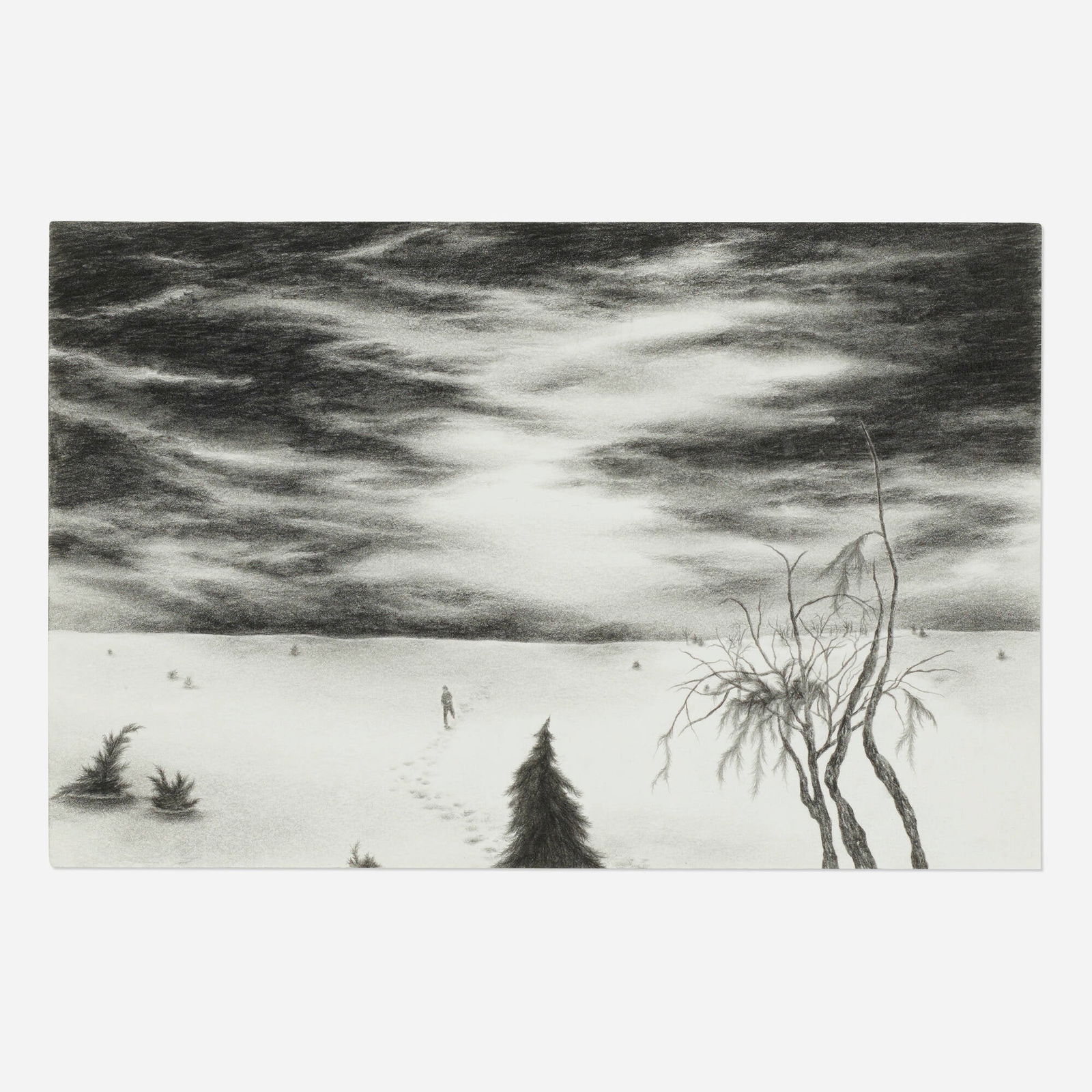 Robyn O'Neil, Chasing: Robyn O'Neil Chasing 2005graphite on paper 6.375 h x 9.875 w in (16 x 25 cm) Provenance: Inman Gallery, Houston | Private Collection This work will ship fr