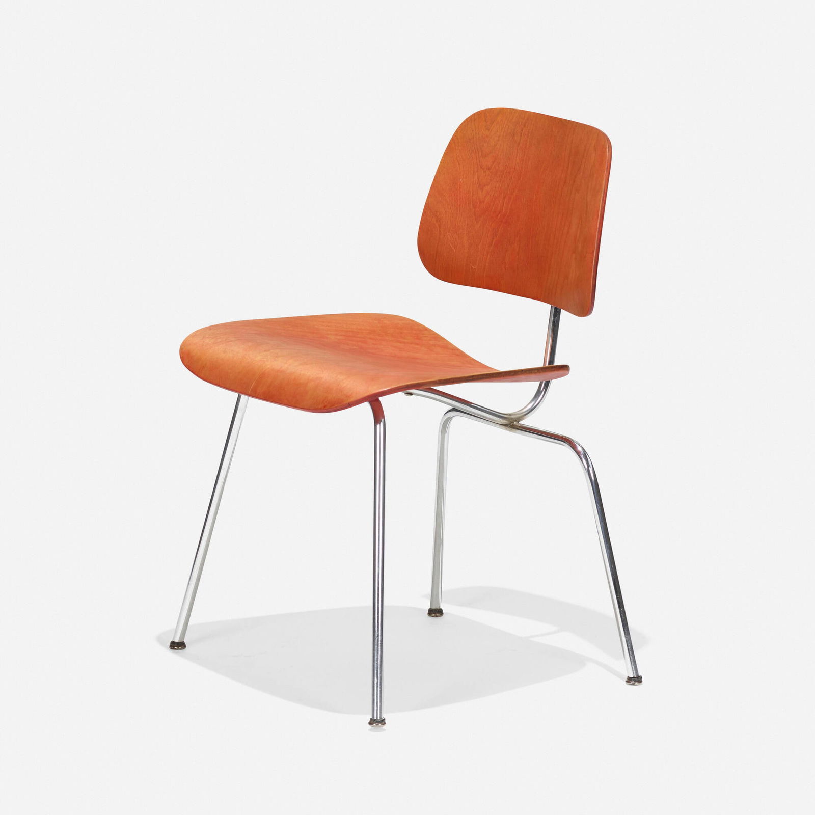 Charles and Ray Eames, DCM: Charles and Ray Eames DCM Evans Products/Herman MillerUSA, 1946 / c. 1948aniline-dyed birch plywood, chrome-plated steel, rubber 29 h x 19.25 w x 21 d in (74 x 49 x 53 cm) Decal manufact