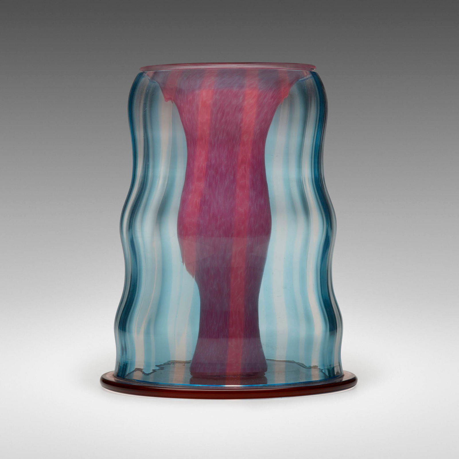 Marco Zanini, Marin vase: Marco Zanini Marin vase VeniniItaly, 1989 / 1992internally decorated glass 13.25 h x 10.5 dia in (34 x 27 cm) Etched signature and date to underside of each example 'Venini 92 M. Zanini