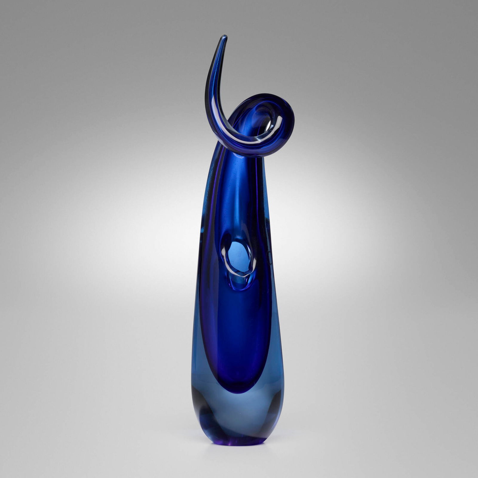 Giorgio Vigna, Stilla vase: Giorgio Vigna Stilla vase VeniniItaly, 1998hand-blown glass 15 h x 4 w x 4.5 d in (38 x 10 x 11 cm) Etched signature and date to underside 'Venini 98' with decal label 'Venini Murano Mad